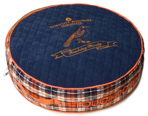 Pet Beds Touchdog Bark-Royale Posh Rounded and Raised Designer Fleece Plaid Dog Bed - Doggy Sauce