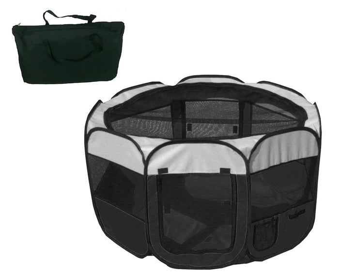 Pet Life All-Terrain' Lightweight Easy Folding Wire-Framed Collapsible Travel Pet Playpen - Doggy Sauce