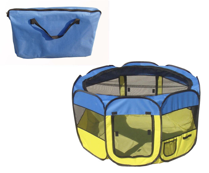 Pet Life All-Terrain' Lightweight Easy Folding Wire-Framed Collapsible Travel Pet Playpen - Doggy Sauce