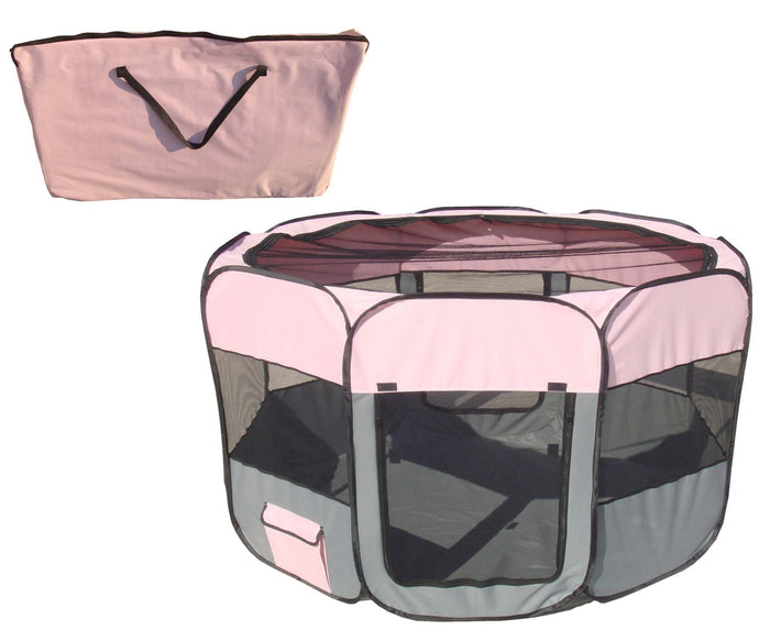Pet Life All-Terrain' Lightweight Easy Folding Wire-Framed Collapsible Travel Pet Playpen - Doggy Sauce