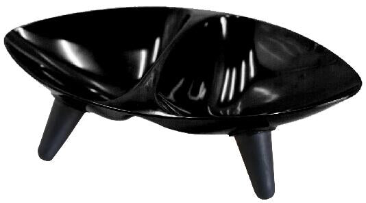 Pet Life Melamine Couture Sculpture Double Food and Water Dog Bowl - Doggy Sauce