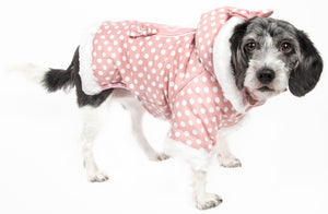 Pet Life Polka-Dot Couture-Bow Pet Hoodie Sweater - Doggy Sauce