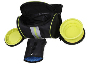 Pet Life The Ultimate Hands Free Food and Water Travel Waistband Pouch Belt - Doggy Sauce