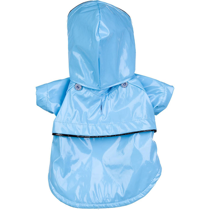 Pet Life Baby Blue Pvc Waterproof Adjustable Pet Raincoat - Doggy Sauce