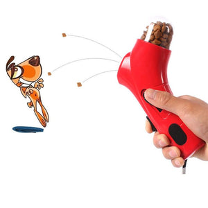 Pet Life Press N' Fetch Pet Dog Cat Interactive Treat Launcher Toy - Doggy Sauce