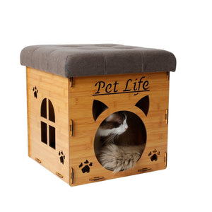 Pet Life Foldaway Collapsible Designer Cat House Furniture Bench - Doggy Sauce