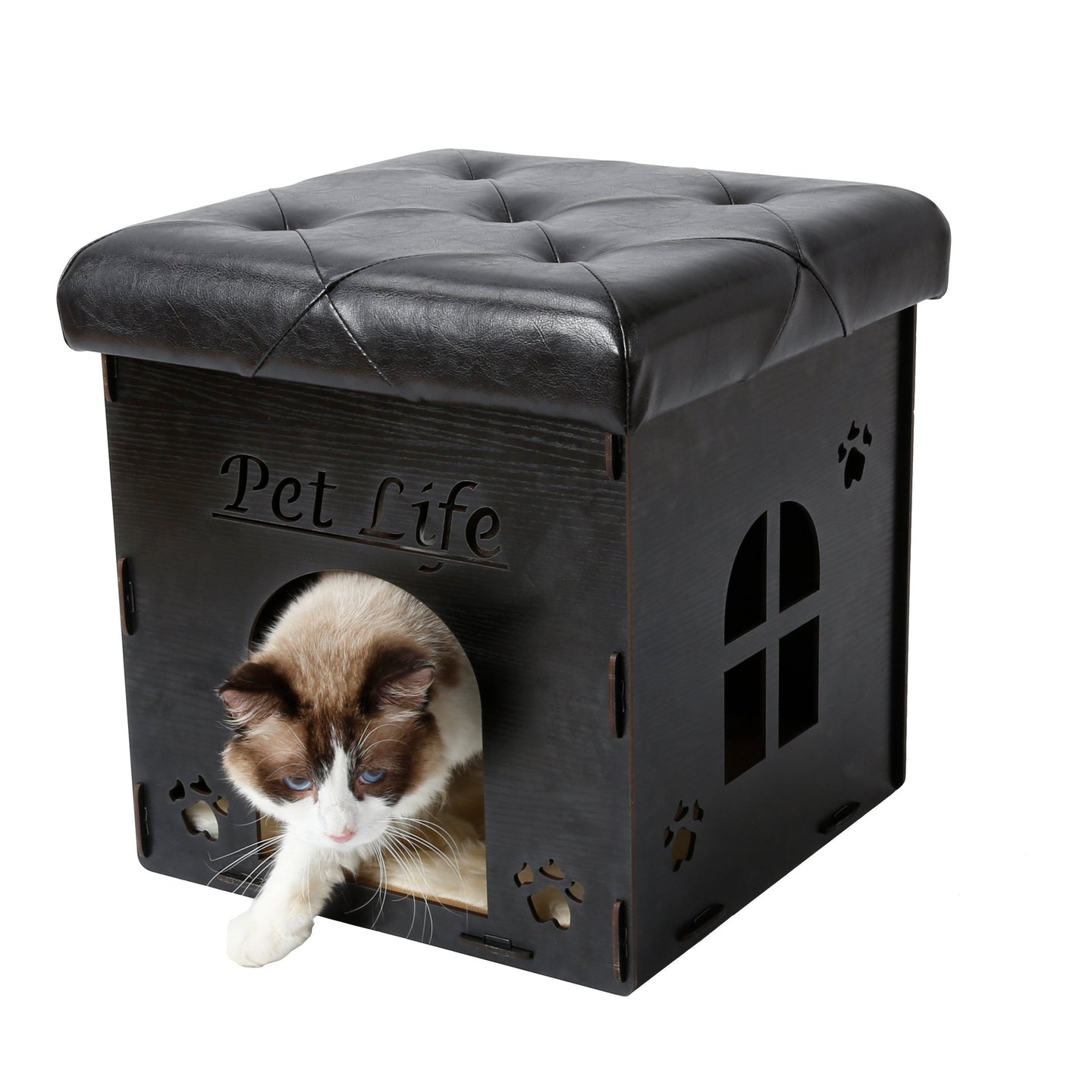 Pet Life Foldaway Collapsible Designer Cat House Furniture Bench - Doggy Sauce