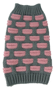 Pet Life Fashion Weaved Heavy Knit Designer Ribbed Turtle Neck Dog Sweater - Doggy Sauce
