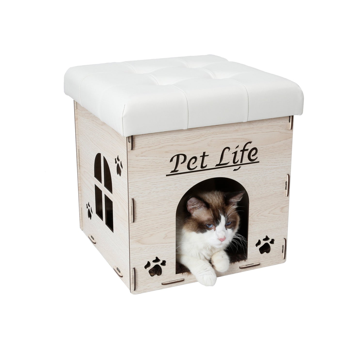 Pet Life Foldaway Collapsible Designer Cat House Furniture Bench - Doggy Sauce