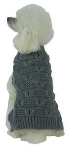 Pet Life Butterfly Stitched Heavy Cable Knitted Fashion Turtle Neck Dog Sweater - Doggy Sauce