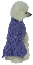 Pet Life Butterfly Stitched Heavy Cable Knitted Fashion Turtle Neck Dog Sweater - Doggy Sauce