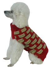 Pet Life Fashion Weaved Heavy Knit Designer Ribbed Turtle Neck Dog Sweater - Doggy Sauce