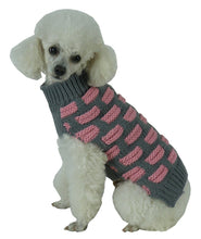 Pet Life Fashion Weaved Heavy Knit Designer Ribbed Turtle Neck Dog Sweater - Doggy Sauce