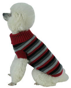 Pet Life Polo-Casual Lounge Cable Knit Designer Turtle Neck Dog Sweater - Doggy Sauce