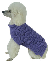 Pet Life Butterfly Stitched Heavy Cable Knitted Fashion Turtle Neck Dog Sweater - Doggy Sauce