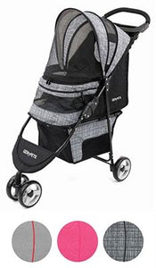 Gen7Pets™ Regal™ PLUS Gray Shadow Pet Stroller - Doggy Sauce