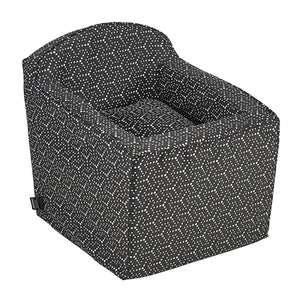 Bowsers Pet Products Cosmic Grey Micro Jacquard Booster Seat with Cosmic Grey Piping - Doggy Sauce