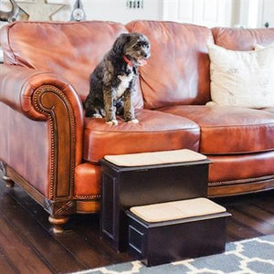 Gen7Pets™ Deluxe 2 Step with hide-away storage (Espresso) - Doggy Sauce
