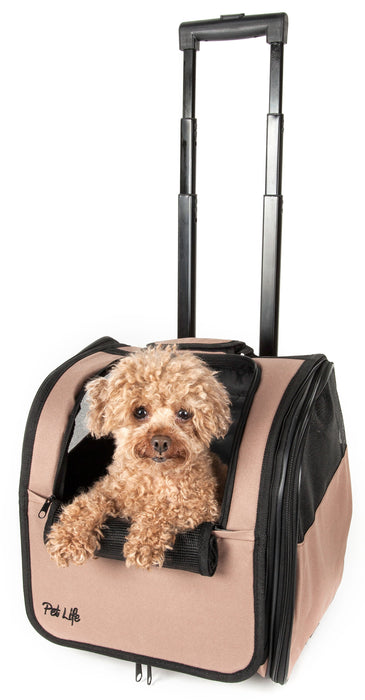 Pet Life Wheeled Travel Pet Carrier - Doggy Sauce