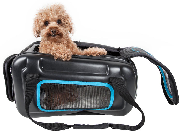 Pet Life The Airline Approved Collapsible Lightweight Ergo Stow-Away Contoured Pet Carrier - Doggy Sauce