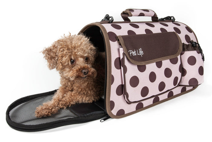 Pet Life Airline Approved Folding Zippered Casual Pet Carrier - Doggy Sauce