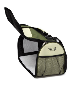 Pet Life Airline Approved Folding Zippered Sporty Mesh Pet Carrier - Doggy Sauce