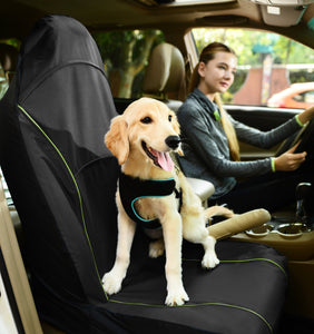 Pet Life Open Road Mess-Free Single Seated Safety Car Seat Cover Protector For Dog, Cats, And Children - Doggy Sauce
