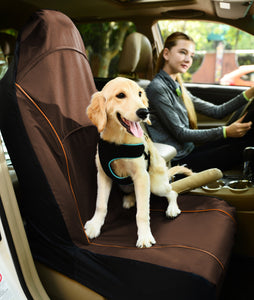 Pet Life Open Road Mess-Free Single Seated Safety Car Seat Cover Protector For Dog, Cats, And Children - Doggy Sauce