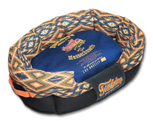 Pet Beds Touchdog 70's Vintage-Tribal Throwback Diamond Patterned Ultra-Plush Rectangular Rounded Dog Bed - Doggy Sauce