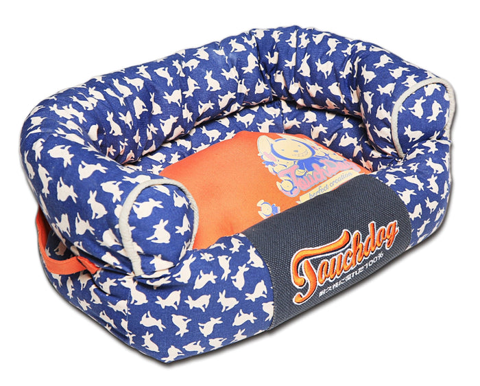 Pet Beds Touchdog Lazy-Bones Rabbit-Spotted Premium Easy Wash Couch Dog Bed - Doggy Sauce