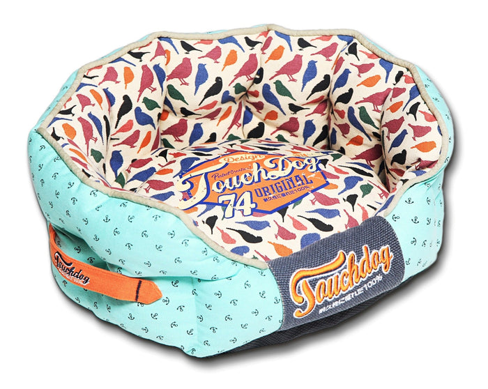 Pet Beds Touchdog Chirpin-Avery Rounded Premium Designer Dog Bed - Doggy Sauce