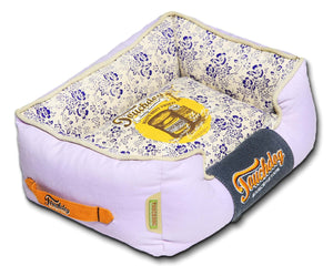 Pet Beds Touchdog Floral-Galore Vintage printed Ultra-Plush Rectangular Designer Dog Bed - Doggy Sauce