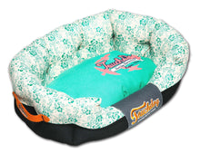 Pet Beds Touchdog Floral-Galore Ultra-Plush Rectangular Rounded Designer Dog Bed - Doggy Sauce