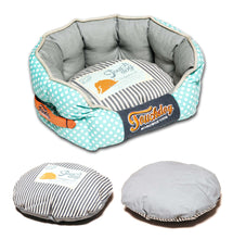 Pet Beds Touchdog Polka-Striped Polo Rounded Fashion Dog Bed - Doggy Sauce