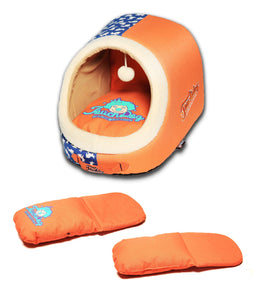 Pet Beds Touchdog Rabbit-Spotted Active-Play Indoor Panoramic Designer Dog Bed - Doggy Sauce