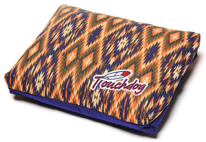 Pet Beds Touchdog 70's Vintage-Tribal Throwback Diamond Patterned Ultra-Plush Rectangular-Boxed Dog Bed - Doggy Sauce