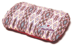 Pet Beds Touchdog 70's Vintage-Tribal Throwback Diamond Patterned Ultra-Plush Rectangular Rounded Dog Bed - Doggy Sauce