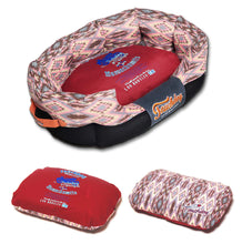 Pet Beds Touchdog 70's Vintage-Tribal Throwback Diamond Patterned Ultra-Plush Rectangular Rounded Dog Bed - Doggy Sauce