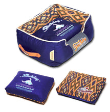 Pet Beds Touchdog 70's Vintage-Tribal Throwback Diamond Patterned Ultra-Plush Rectangular-Boxed Dog Bed - Doggy Sauce