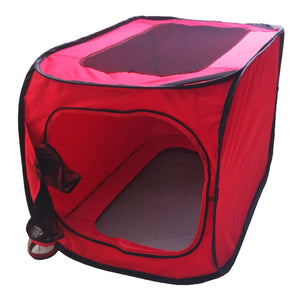 Pet Life Rectangular Elongated Mesh Canvas Collapsible Outdoor Tent w/ bottle holder - Doggy Sauce