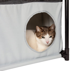 cat tree,cat house,kitty tree,cat teaser,cat maze,cat tunnel,collapsible cat tree,folding cat tree,cat lounge,kitty lounge,cat lounger,travel cat house,cat toys,kitty tunnel,pet life