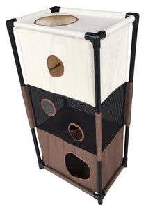 cat tree,cat house,kitty tree,cat teaser,cat maze,cat tunnel,collapsible cat tree,folding cat tree,cat lounge,kitty lounge,cat lounger,travel cat house,cat toys,kitty tunnel,pet life