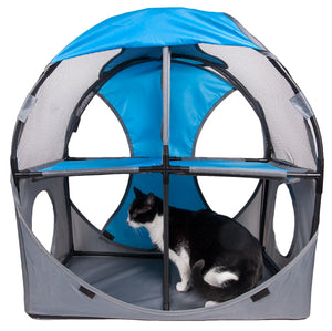 cat tree,cat house,kitty tree,cat teaser,cat maze,cat tunnel,collapsible cat tree,folding cat tree,cat lounge,kitty lounge,cat lounger,travel cat house,cat toys,kitty tunnel,pet life