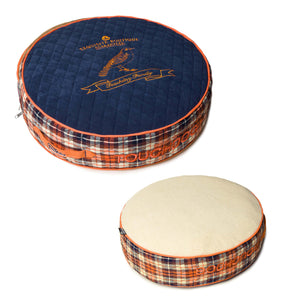 Pet Beds Touchdog Bark-Royale Posh Rounded and Raised Designer Fleece Plaid Dog Bed - Doggy Sauce