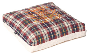 Pet Beds Touchdog Exquisite-Wuff Posh Rectangular Diamond Stitched Fleece Plaid Dog Bed - Doggy Sauce