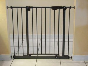 Crown Pet Auto-Close Pressure Mounted Pet Gate W/ 2 Extensions - Doggy Sauce