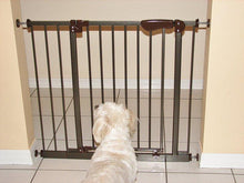 Crown Pet Auto-Close Pressure Mounted Pet Gate W/ 2 Extensions - Doggy Sauce